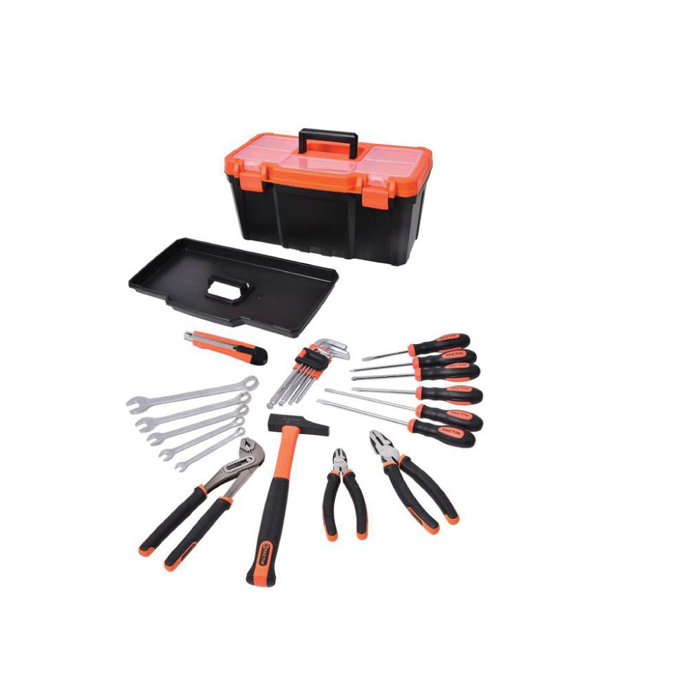 TACTIX Tool Set With Plastic Box (26 pieces)